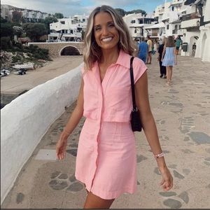 Bubblegum pink short casual dress